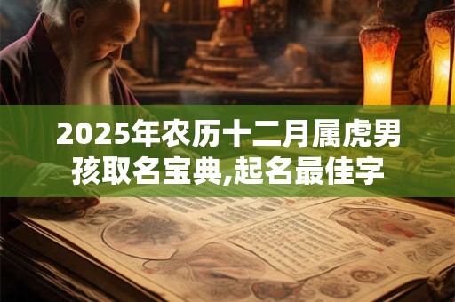 2025年农历十二月属虎男孩取名宝典,起名最佳字