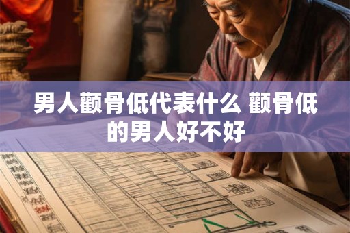 男人颧骨低代表什么 颧骨低的男人好不好