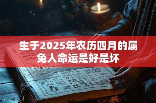 生于2025年农历四月的属兔人命运是好是坏