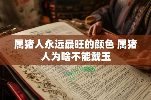 属猪人永远最旺的颜色 属猪人为啥不能戴玉