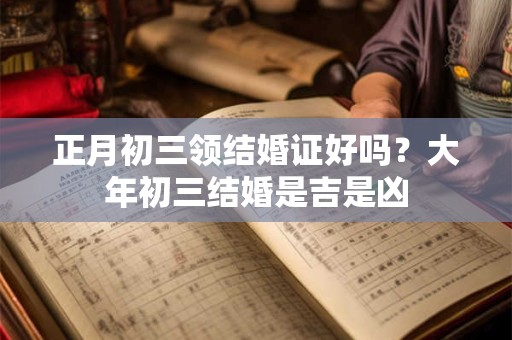 正月初三领结婚证好吗？大年初三结婚是吉是凶