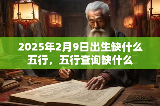 2025年2月9日出生缺什么五行，五行查询缺什么