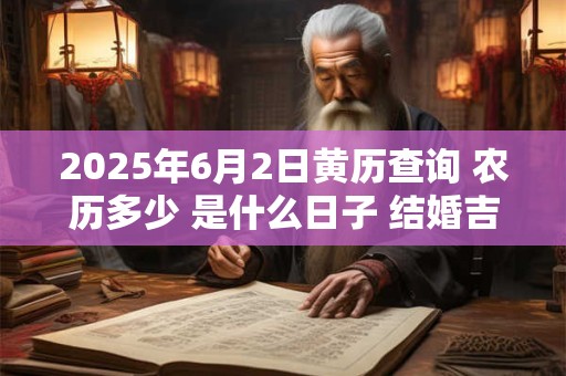 2025年6月2日黄历查询 农历多少 是什么日子 结婚吉时