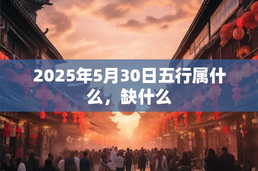 2025年5月30日五行属什么，缺什么