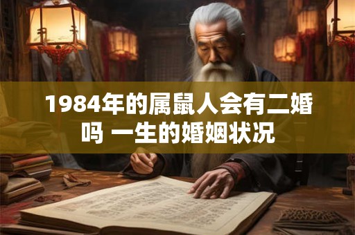 1984年的属鼠人会有二婚吗 一生的婚姻状况