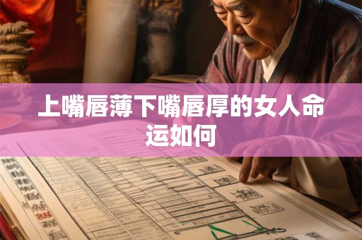 上嘴唇薄下嘴唇厚的女人命运如何