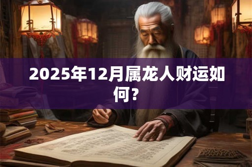 2025年12月属龙人财运如何？