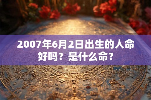 2007年6月2日出生的人命好吗？是什么命？
