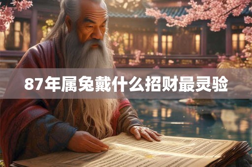 87年属兔戴什么招财最灵验