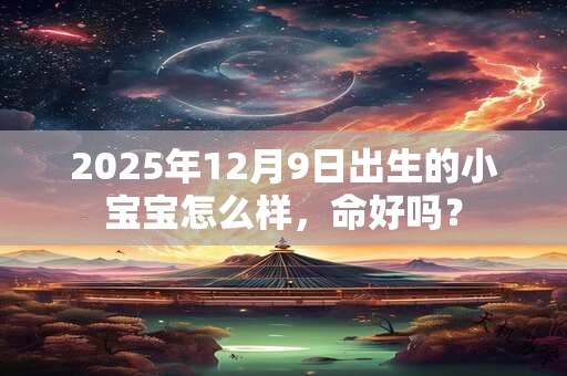 2025年12月9日出生的小宝宝怎么样，命好吗？