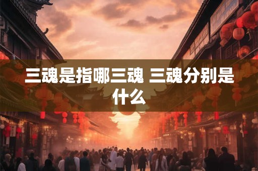 三魂是指哪三魂 三魂分别是什么