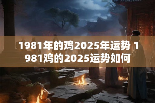 1981年的鸡2025年运势 1981鸡的2025运势如何
