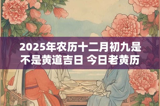 2025年农历十二月初九是不是黄道吉日 今日老黄历如何