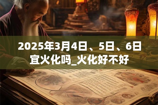 2025年3月4日、5日、6日宜火化吗_火化好不好