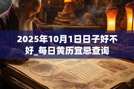2025年10月1日日子好不好_每日黄历宜忌查询