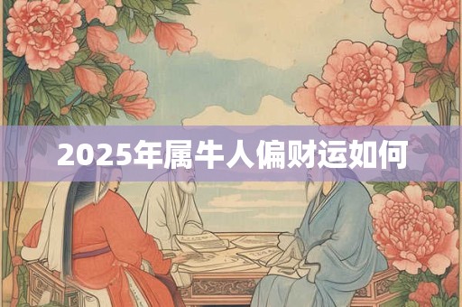 2025年属牛人偏财运如何