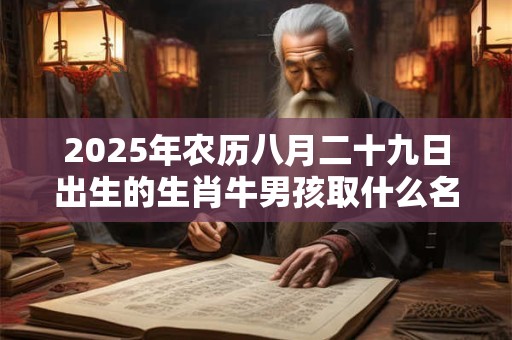 2025年农历八月二十九日出生的生肖牛男孩取什么名字好