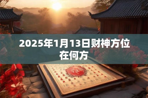 2025年1月13日财神方位在何方