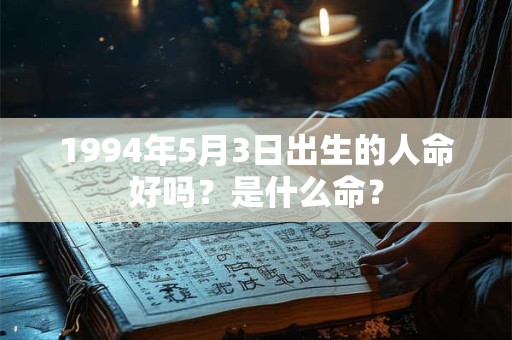 1994年5月3日出生的人命好吗？是什么命？