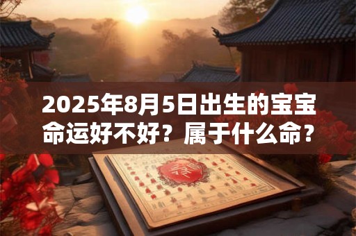 2025年8月5日出生的宝宝命运好不好？属于什么命？