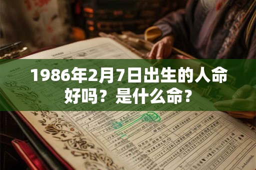 1986年2月7日出生的人命好吗？是什么命？
