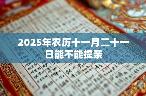 2025年农历十一月二十一日能不能提亲