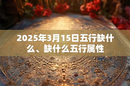 2025年3月15日五行缺什么、缺什么五行属性