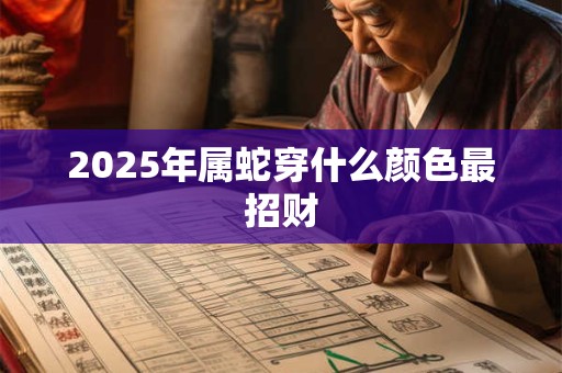2025年属蛇穿什么颜色最招财
