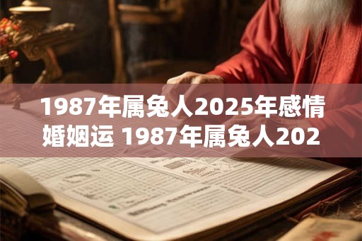 1987年属兔人2025年感情婚姻运 1987年属兔人2025年爱情运怎么样