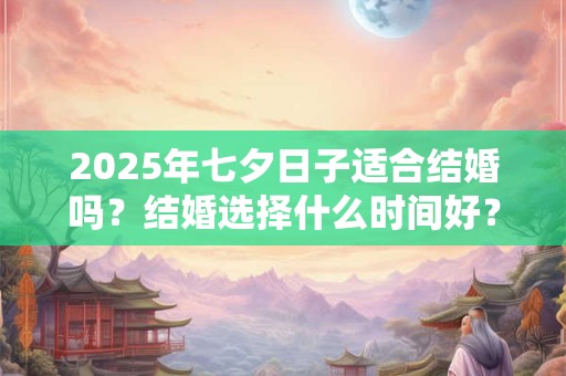 2025年七夕日子适合结婚吗？结婚选择什么时间好？