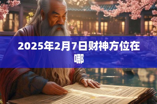 2025年2月7日财神方位在哪