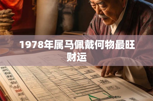 1978年属马佩戴何物最旺财运