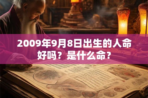 2009年9月8日出生的人命好吗？是什么命？