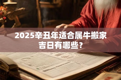 2025辛丑年适合属牛搬家吉日有哪些？