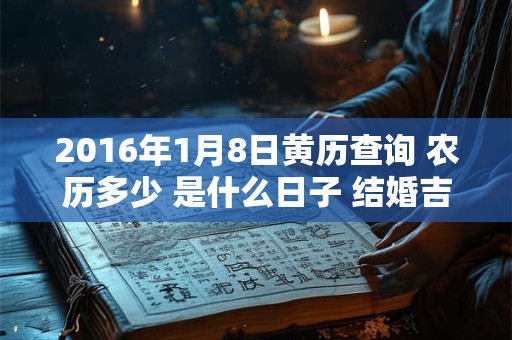 2016年1月8日黄历查询 农历多少 是什么日子 结婚吉时