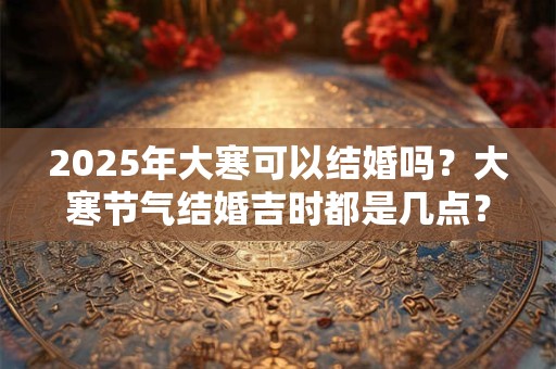 2025年大寒可以结婚吗？大寒节气结婚吉时都是几点？