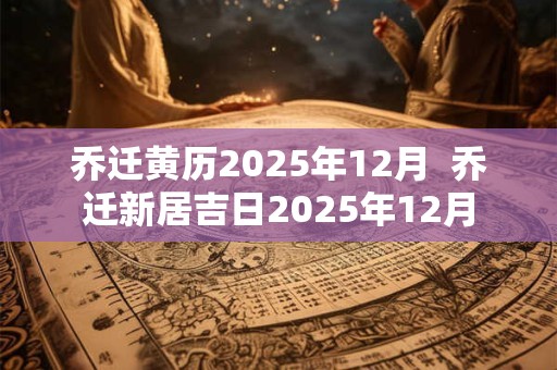 乔迁黄历2025年12月  乔迁新居吉日2025年12月