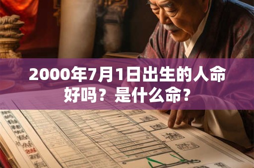2000年7月1日出生的人命好吗？是什么命？