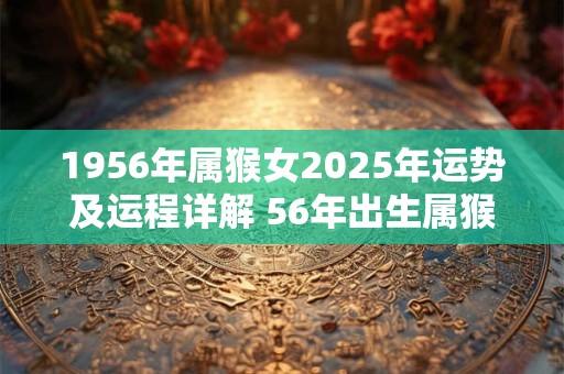 1956年属猴女2025年运势及运程详解 56年出生属猴人2025全年每月运势女性