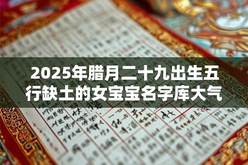 2025年腊月二十九出生五行缺土的女宝宝名字库大气文雅