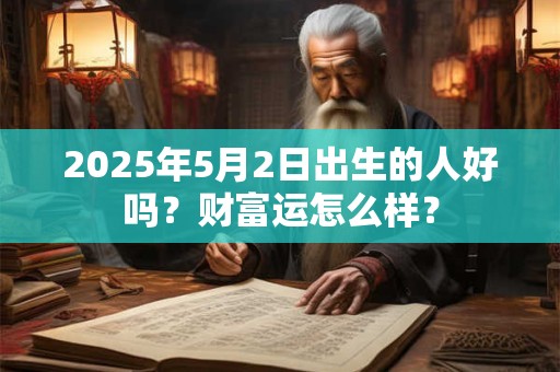 2025年5月2日出生的人好吗？财富运怎么样？
