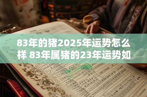 83年的猪2025年运势怎么样 83年属猪的23年运势如何