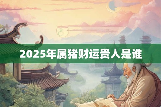 2025年属猪财运贵人是谁
