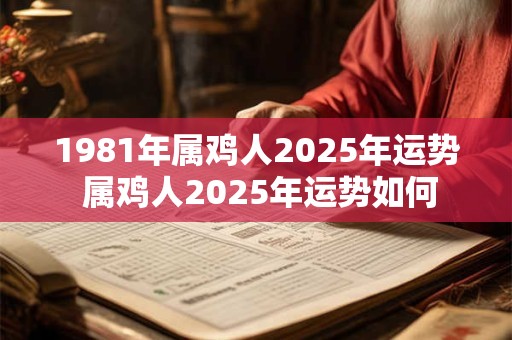 1981年属鸡人2025年运势 属鸡人2025年运势如何