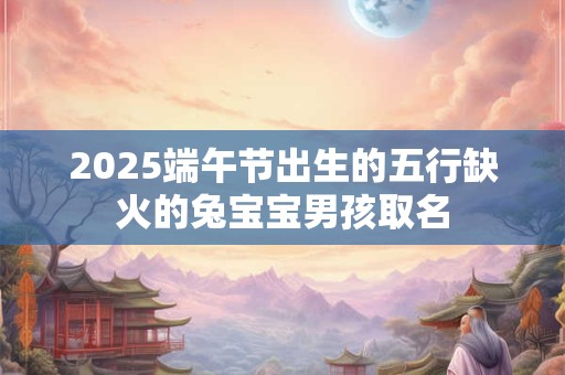 2025端午节出生的五行缺火的兔宝宝男孩取名