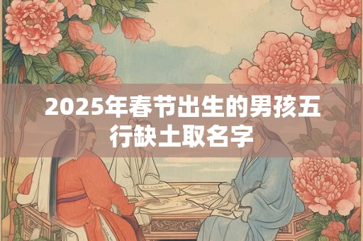 2025年春节出生的男孩五行缺土取名字