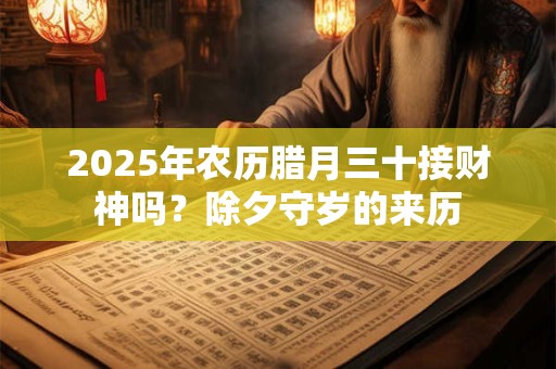 2025年农历腊月三十接财神吗？除夕守岁的来历