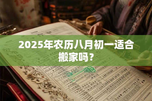 2025年农历八月初一适合搬家吗？