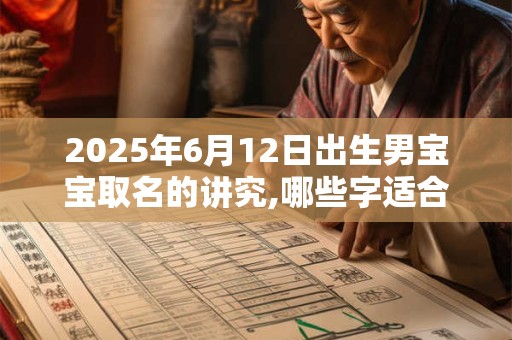 2025年6月12日出生男宝宝取名的讲究,哪些字适合取名