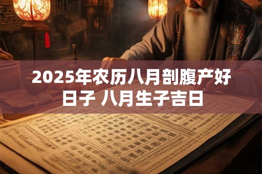 2025年农历八月剖腹产好日子 八月生子吉日